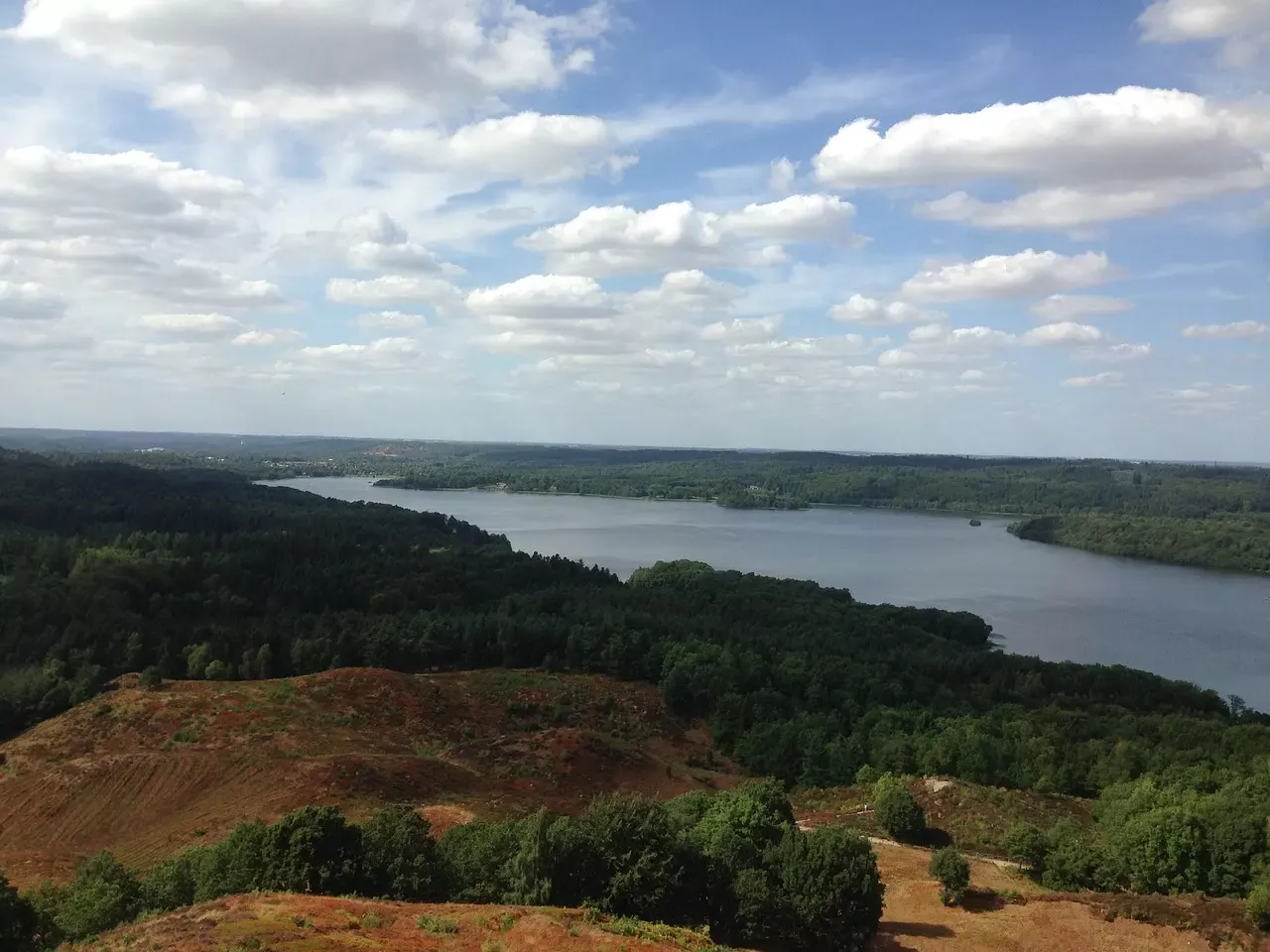 Udsigt fra Himmelbjerget, mod Silkeborg